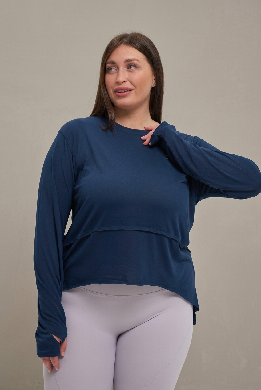 Basma Plus Size – Cropped Layering Top (2XL–3XL)
