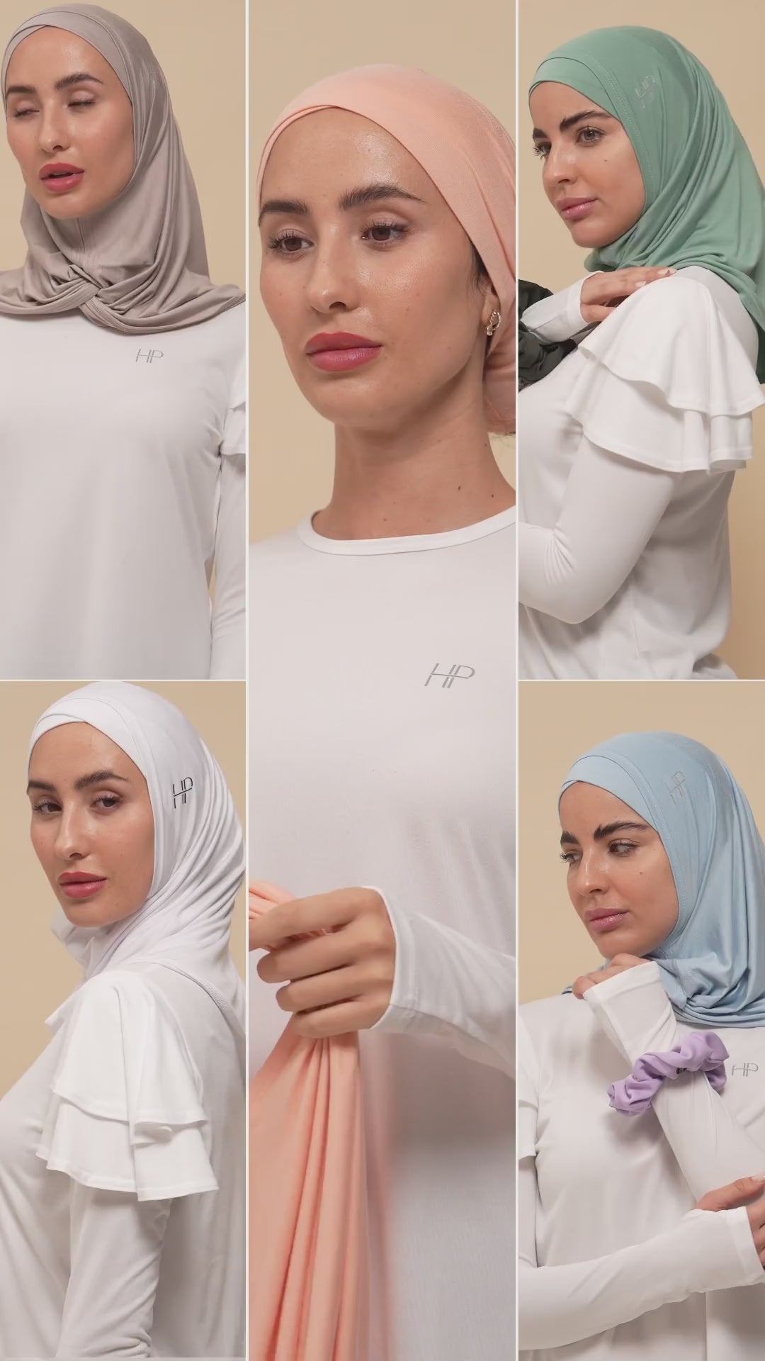 Noha Jersey double-loop hijab worn and styled