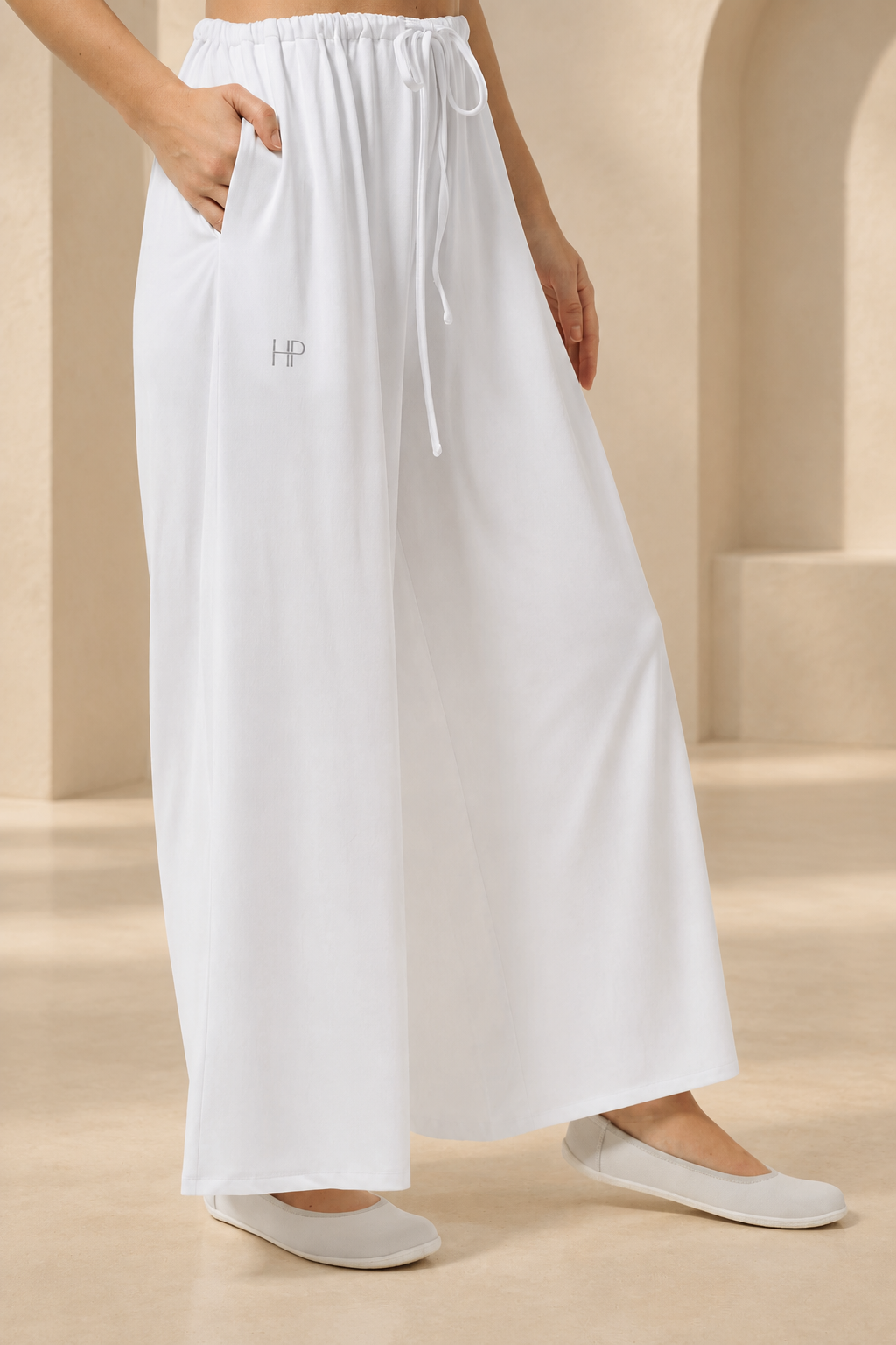 Essential Flow – Lightweight Palazzo Pants, Modest Wide-Leg