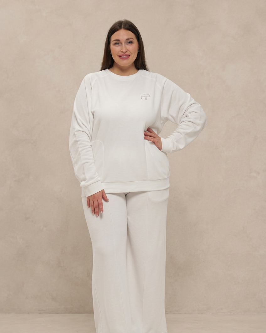 Lana Plus Size – Long Sleeve French Terry Top (2XL–3XL)