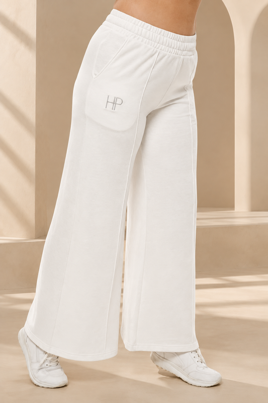 White Salma Plus pants background preview