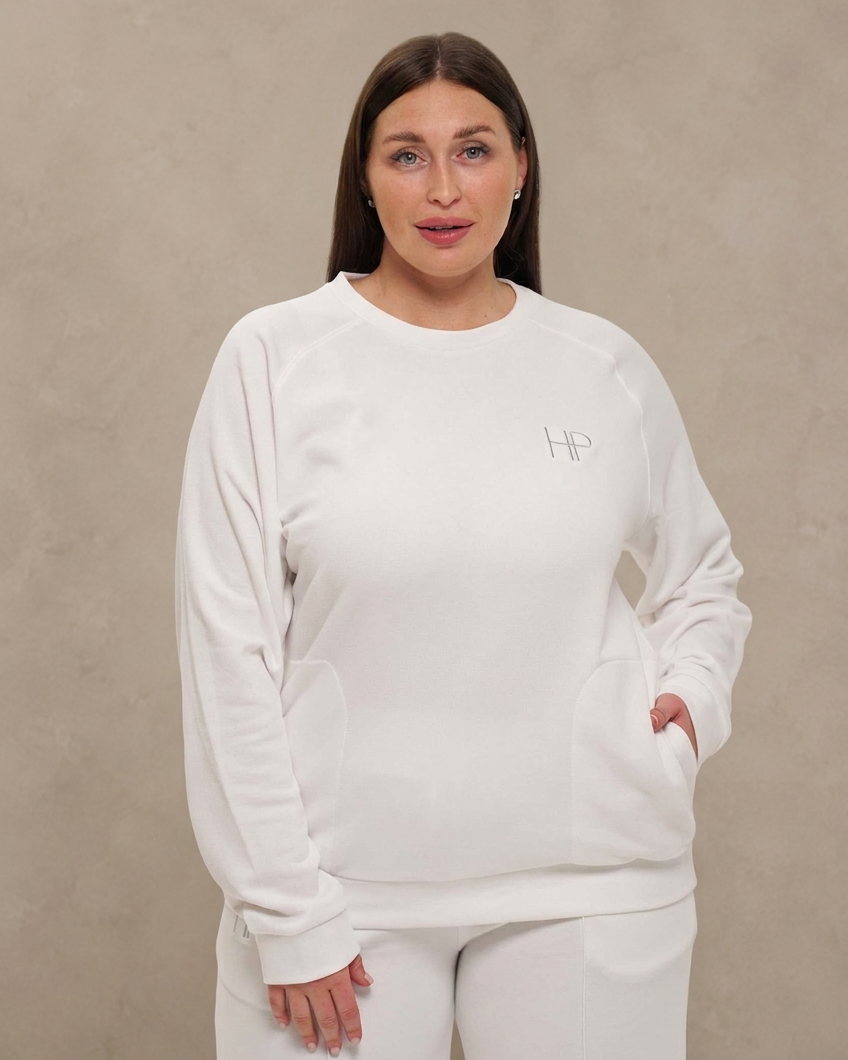 Lana Plus Size – Long Sleeve French Terry Top (2XL–3XL)