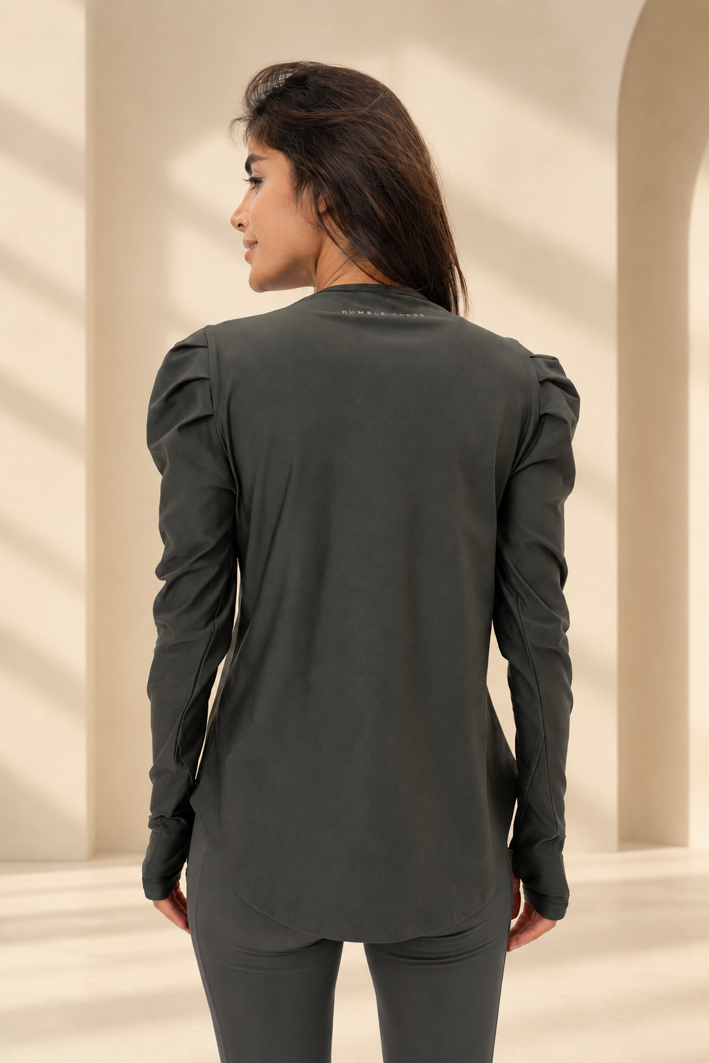 Yara Fleece – Puff-Shoulder Long Sleeve Winter Top